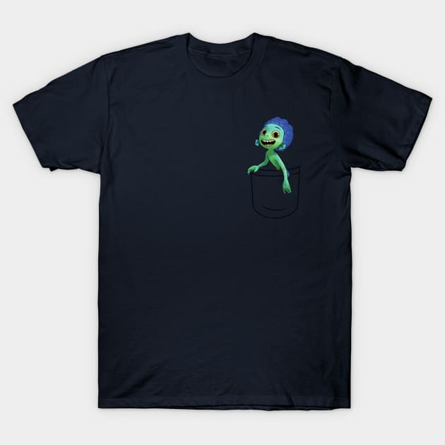 Sea Monster Pocket Buddy T-Shirt by meggbugs